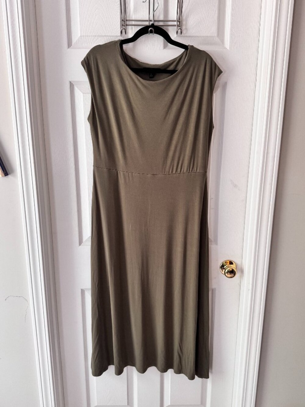 Olive Green Banana Republic Knit Midi Dress
